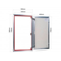 Porte d'inspection en aluminium taille 500 mm x 800 mm ETP pour revêtement de carreaux de céramique