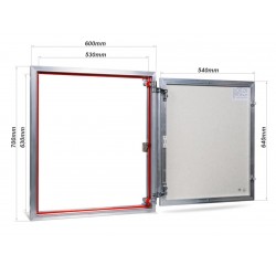 Aluminium inspection Door size 600mm x 700mm for ceramic tiles covering