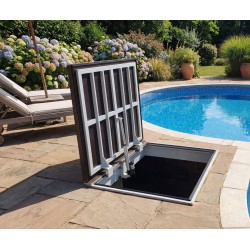 Floor Stainless steel 90 cm x 100 cm "H" access door for indoor and outdoor