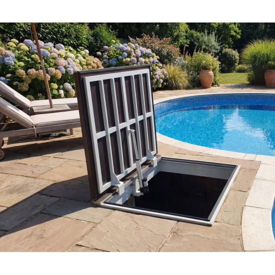 Floor Stainless steel 90 cm x 100 cm "H" access door for indoor and outdoor