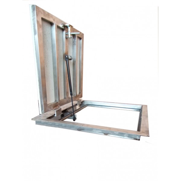 Porta di accesso a pavimento in acciaio inox 90 cm x 90 cm per interni ed esterni
