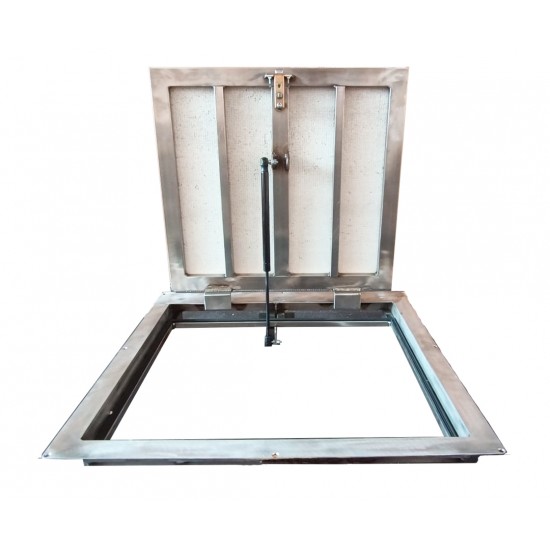 Floor 150 cm x 150 cm Stainless steel access door for indoor and outdoor use