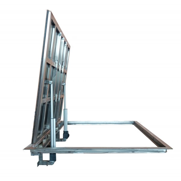 Puerta de acceso de suelo 90 cm x 90 cm H de acero inoxidable para interior y exterior
