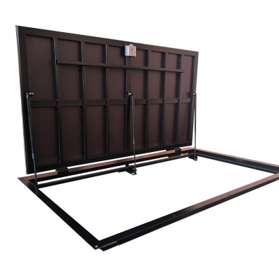 Puerta De Inspección De Aluminio Con Manija Y Cerradura – Panel De Acceso Para Fontanería Y Electricidad, Tamaño 60x80 Cm, Marco Blanco De 2 Cm, Instalación A Ras De Pared