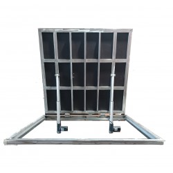 Stainless steel floor access door 70 cm x 180 cm "H" for indoor and outdoor