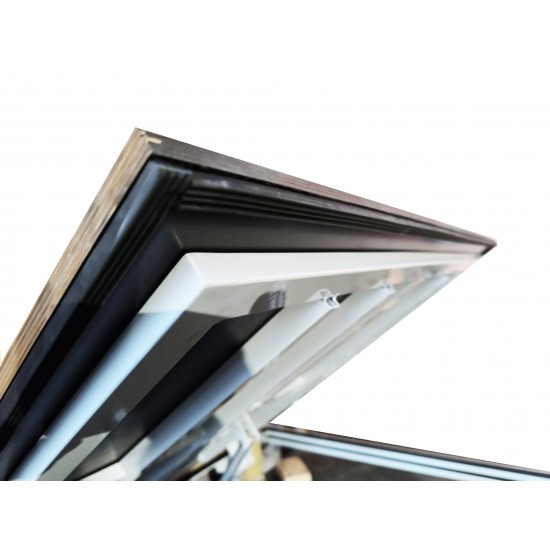 Stainless steel floor access door 100 cm x 260 cm H for indoor and outdoor