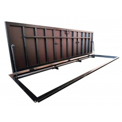 Floor steel access door size 80 cm x 200 cm "H" with gas struts