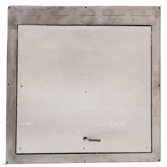 Stainless steel floor access door 90 cm x 220 cm H for indoor and outdoor