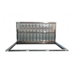 Floor Stainless steel 80 cm x 150 cm "H" access door for indoor and outdoor