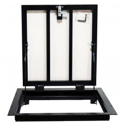Floor steel door 80 cm x 70 cm "H" with plasterboard for tile covering