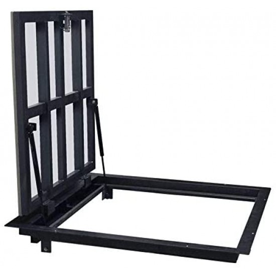 Floor steel door 80 cm x 70 cm H with plasterboard for tile covering