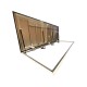 Stainless steel floor access door 80 cm x 250 cm H for indoor and outdoor