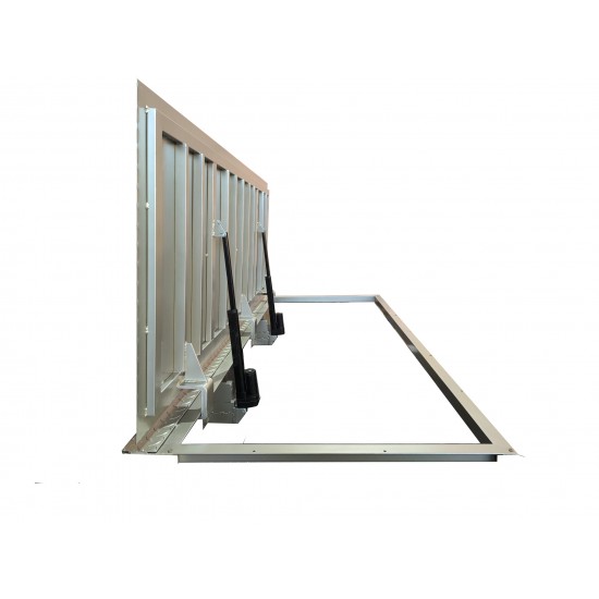 Stainless steel floor access door 80 cm x 250 cm H for indoor and outdoor