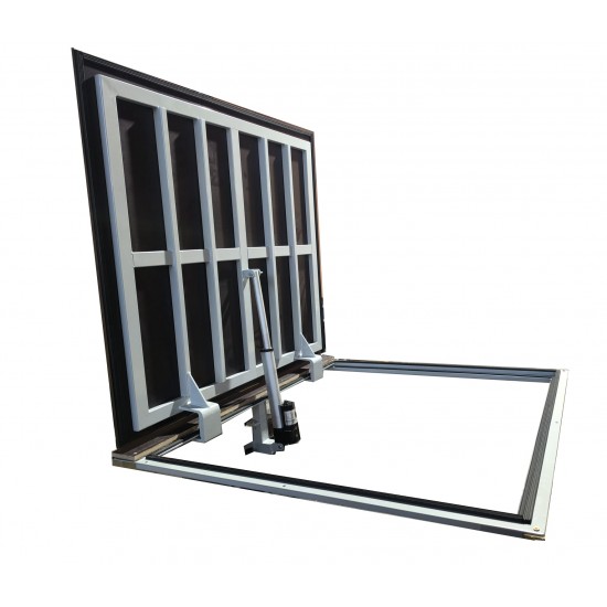 Stainless steel floor access door 90 cm x 250 cm H for indoor and outdoor