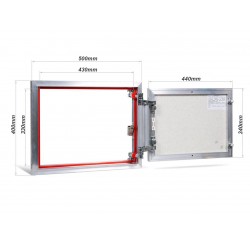 Aluminium inspection Door size 500mm x 400mm for ceramic tiles covering